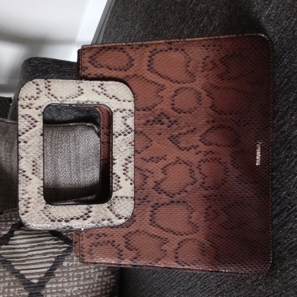 🆕 🐍HTF Vince Camuto🐍 - "Kenni" Ombre Snakeskin Print Satchel w/Square Handle - Picture 4 of 13